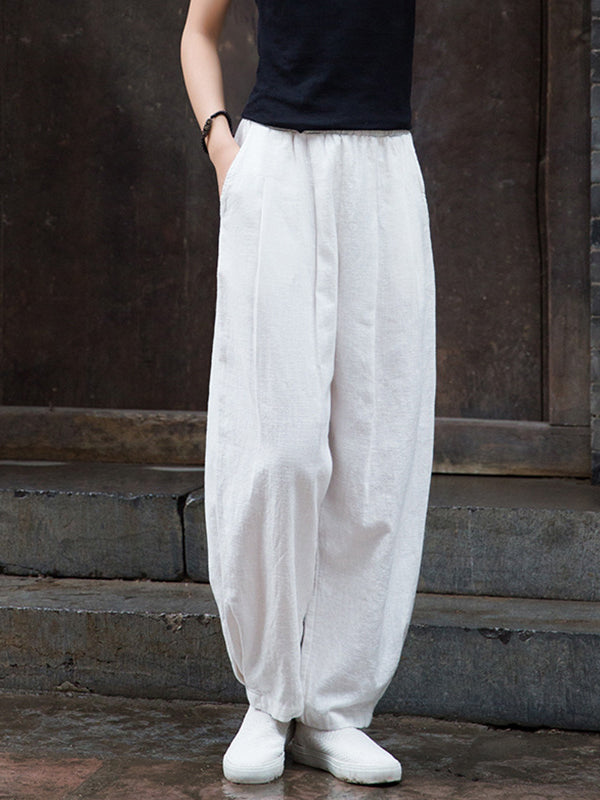 Solid Color Bloomers Trousers Casual Pants Bottoms