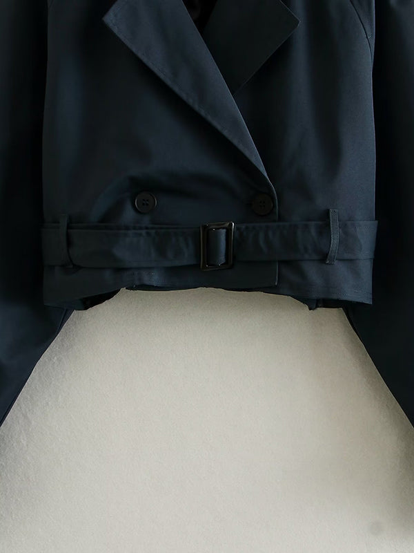 Split-Joint Long Sleeves Loose Lapel Jackets