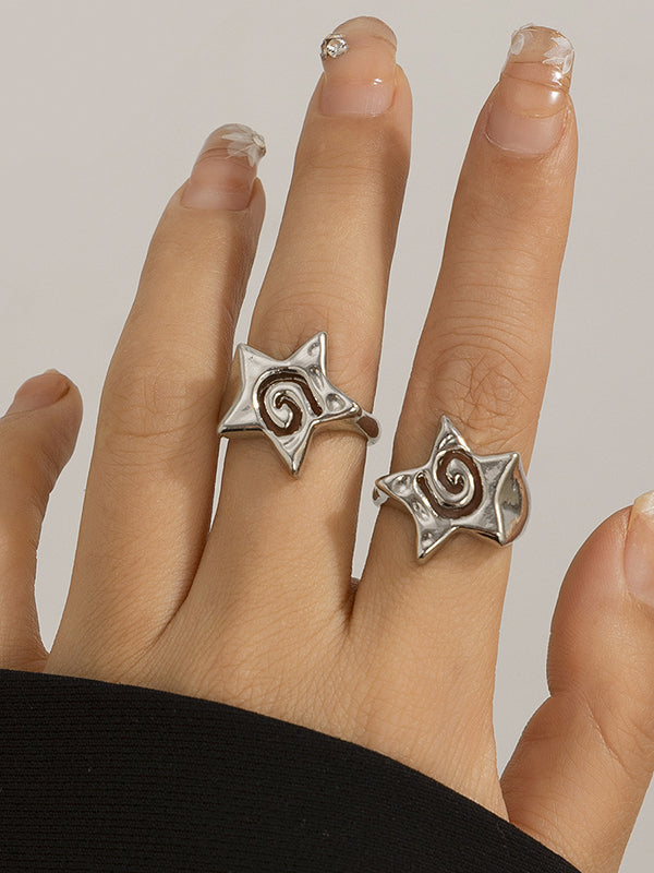 Hollow Star Shape Normcore Rings Accessories