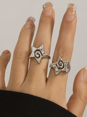 Hollow Star Shape Normcore Rings Accessories