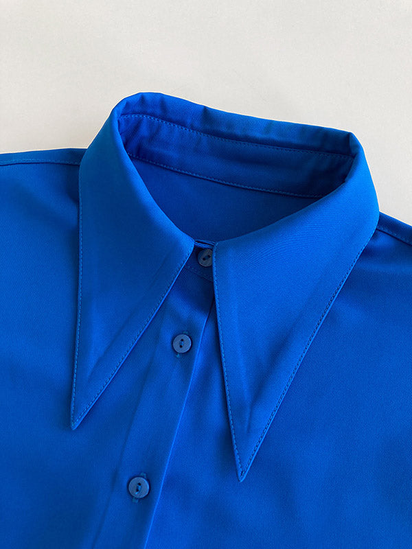 Stylish 3 Colors Solid Color Long Sleeves Blouse
