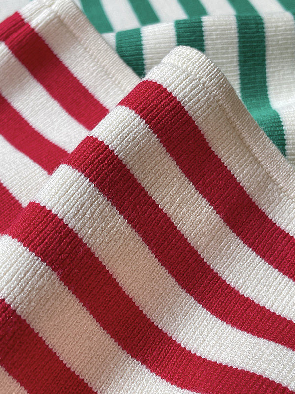 Simple Casual Striped Strapless Top
