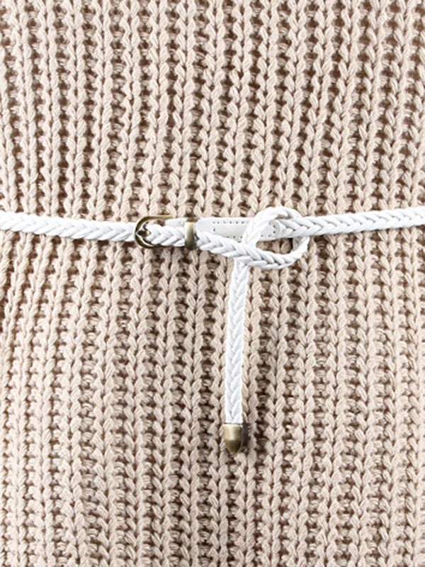 Urban Simple 13 Colors PU Weave Belt