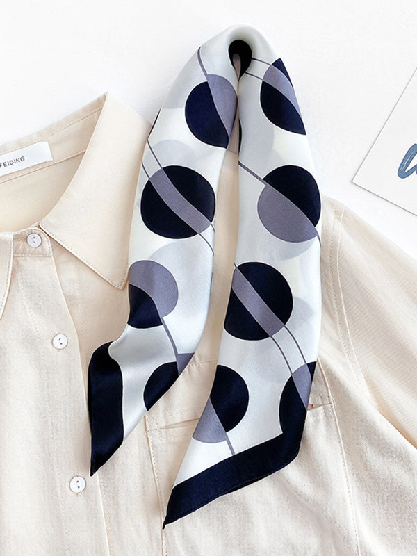 Urban Contrast Color Polka-Dot Scarf