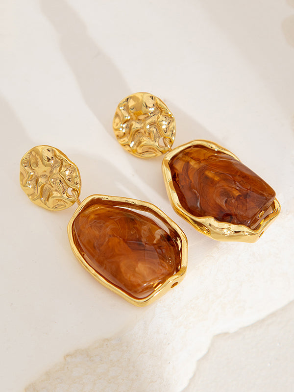 Geometric Shiny Irregularity Earrings Accessories