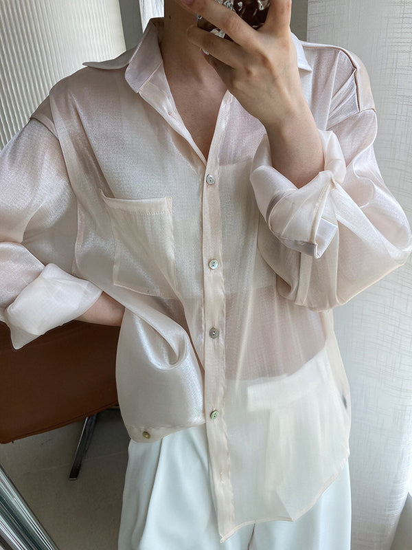 Original Simple Casual Solid Color Sun-Protection Blouse