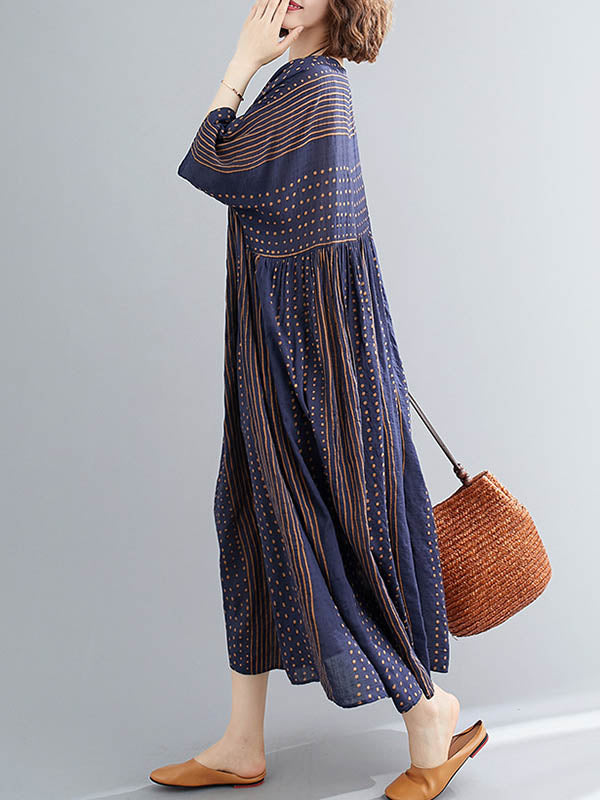 Original Stripe Round-Neck Dress