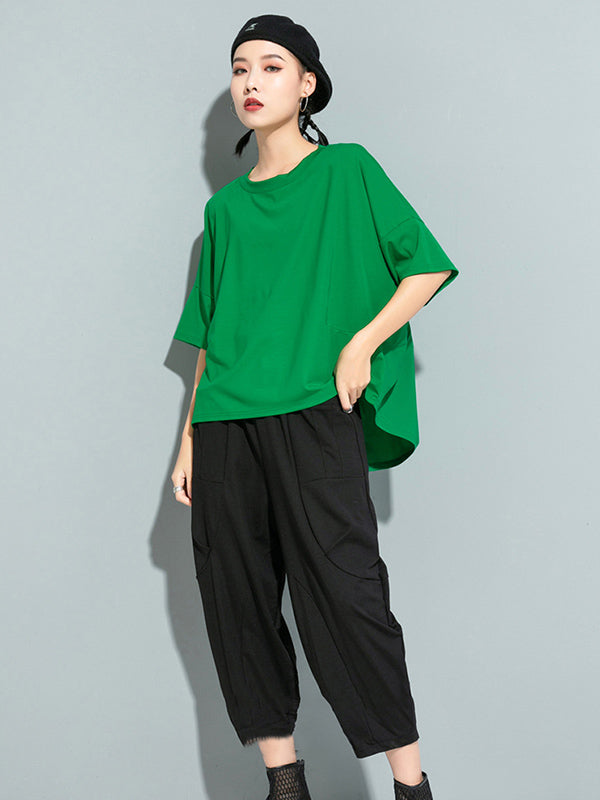 Solid Round-Neck T-Shirts