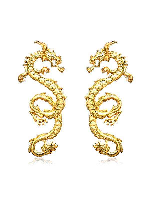 Animal Shape Solid Color Drop Earrings