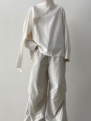 Long Sleeves Loose Solid Color Sweatshirt Tops