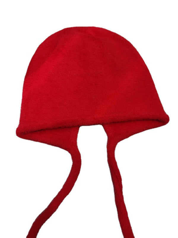 Keep Warm Solid Color Tied Hats&Caps