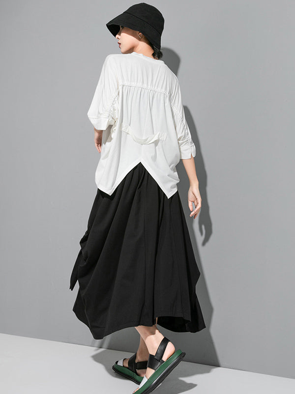 Original Solid Batwing Sleeve T-Shirts Tops