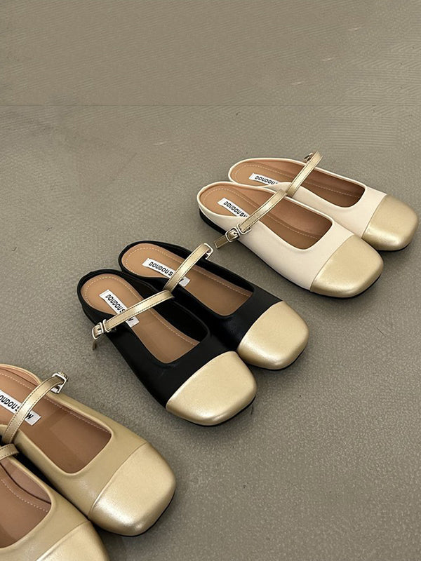 Square-Toe Slippers&Mules