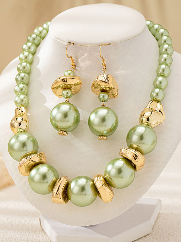 Contrast Color Geometric Necklaces Accessories Drop Earrings