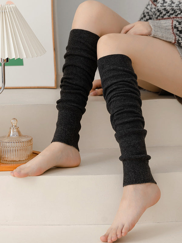 Casual Keep Warm Solid Color Leg Warmers Accessories