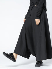 Leisure High Waisted Loose Solid Color Pants