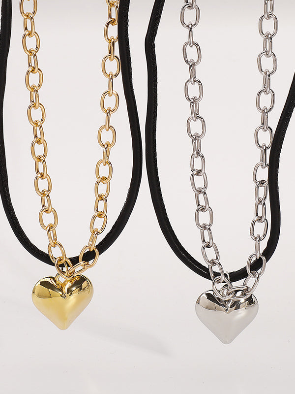 Chains Heart Shape Necklaces Accessories Choker Necklace