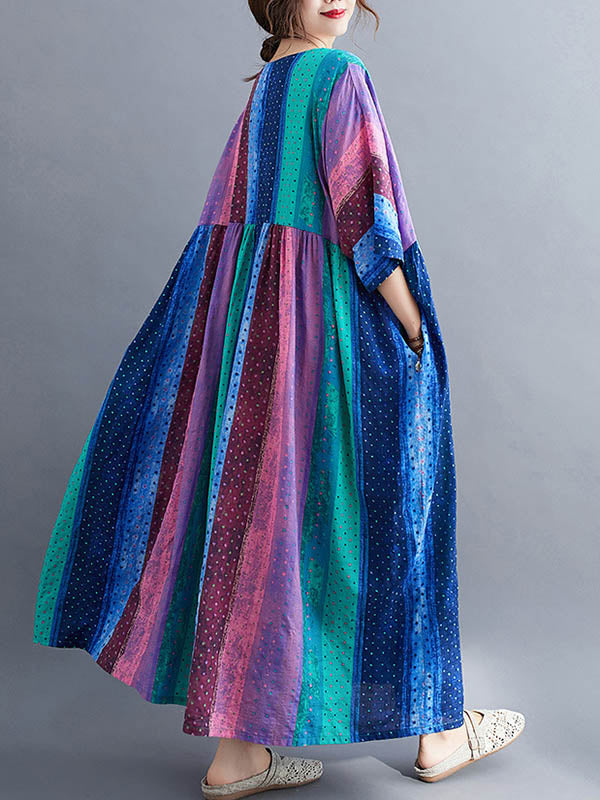 Original Printed Round-Neck Dress