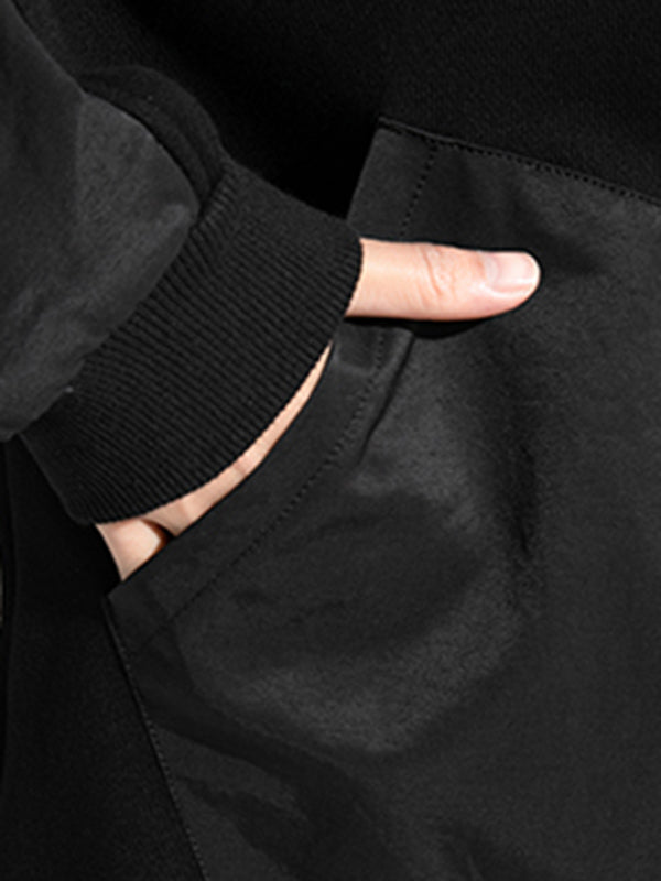 Urban Punk Stand Collar Split-Joint Zipper Sweatshirt