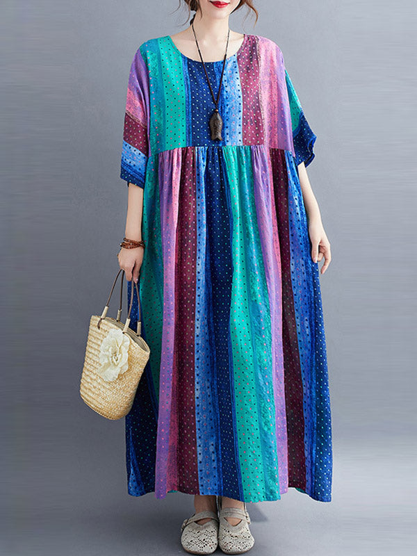 Original Printed Round-Neck Dress