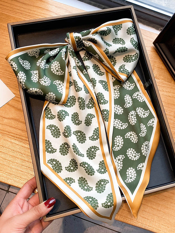 Silk Imitation Vintage Printed Scarf