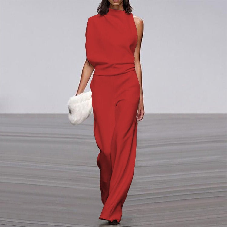 Long Sleeves Loose Solid Color Stand Collar T-Shirts Tops