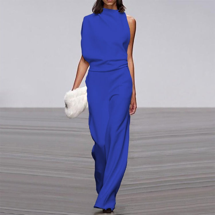 Long Sleeves Loose Solid Color Stand Collar T-Shirts Tops