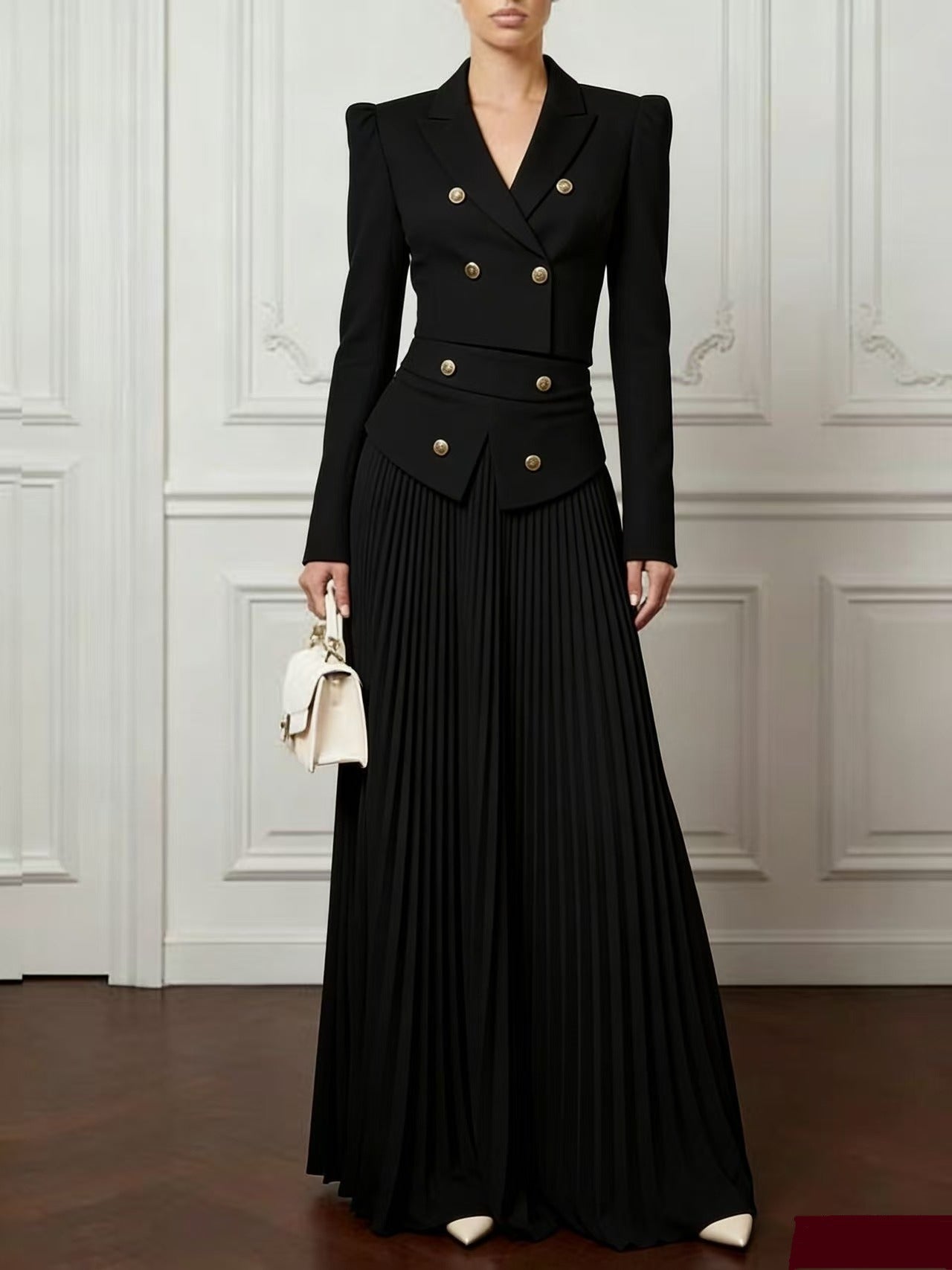 Long Sleeves Skinny Solid Color Notched Collar Blazer Outerwear